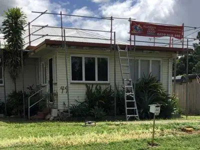 Bathroom renovation plumbing in progress