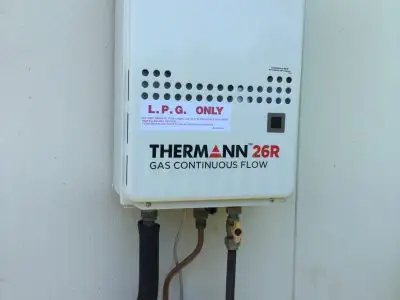 Gas hot water unit installation