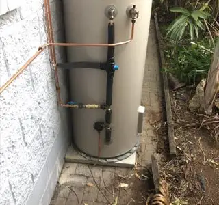 Hot water system installation complete