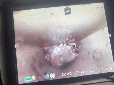 CCTV drain inspection equipment in use